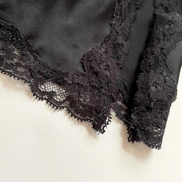 Victorias Secret Satin Slip Dress M Lace Trim Dark Romantic Whimsigoth Intimate - Picture 7 of 13